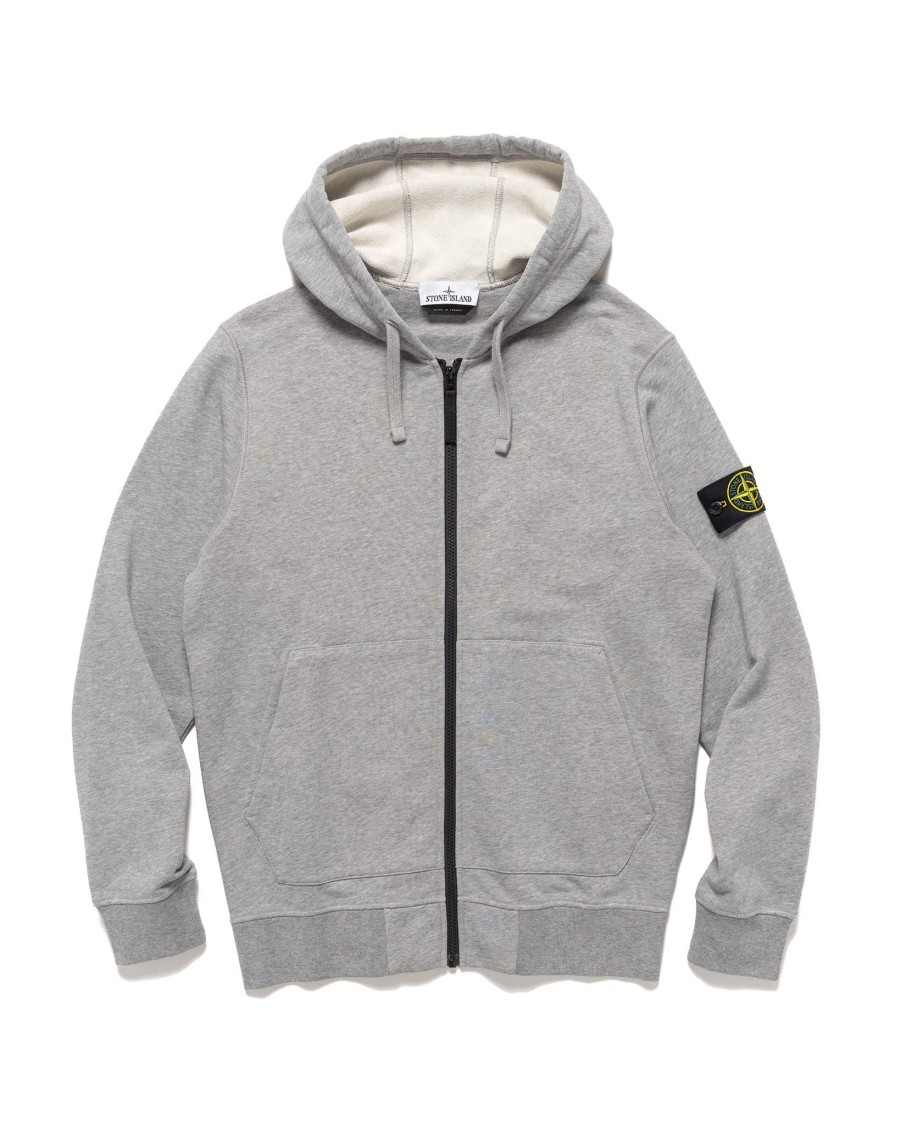 Online Hooded Track Top Melange Grey Sweaters