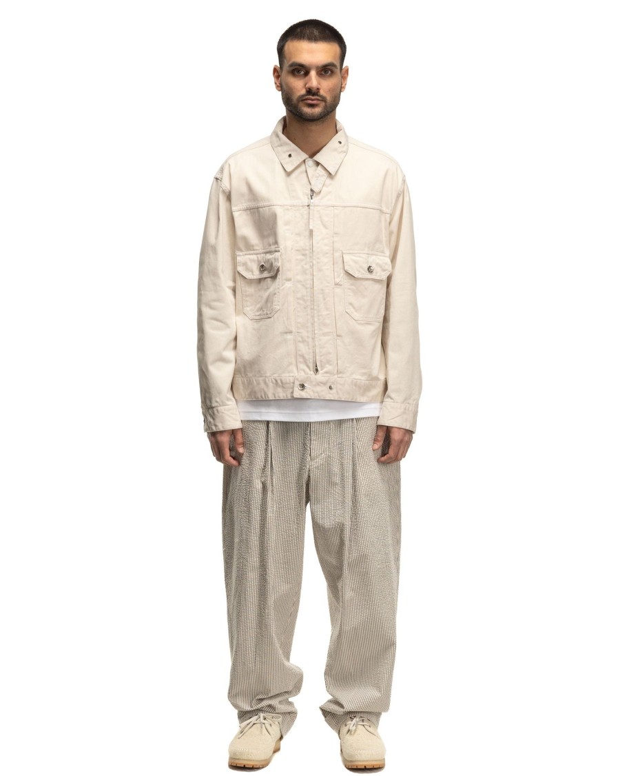 Online Trucker Jacket Chino Twill Natural Outerwear