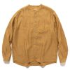 New Gauze Linen Herringbone Stand Penny Shirt Gold Shirts