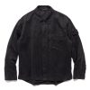 Clearance Ghost Piece Cupro Raso Comfort Fit Overshirt Black Outerwear