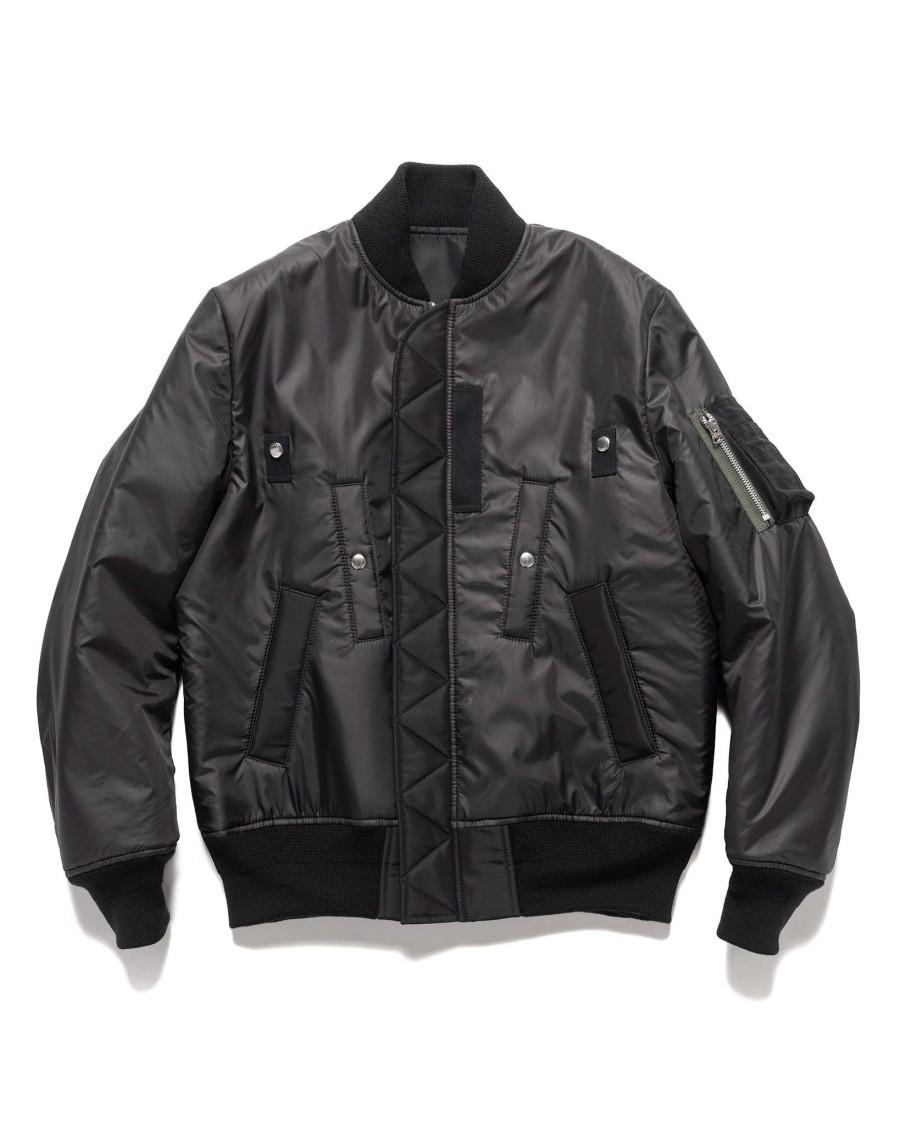 Hot Nylon Twill Blouson Black Outerwear