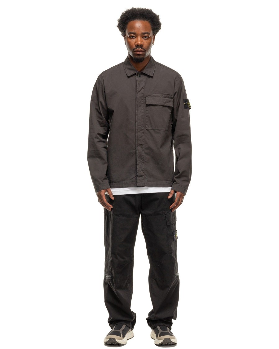 Wholesale Regular Fit Overshirt Charcoal Outerwear