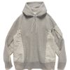 Online Sponge Sweat X Nylon Twill Hoodie Light Grey Sweaters