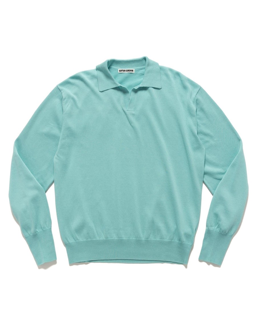 Clearance Cotton Knit Skipper Shirt Mint Shirts