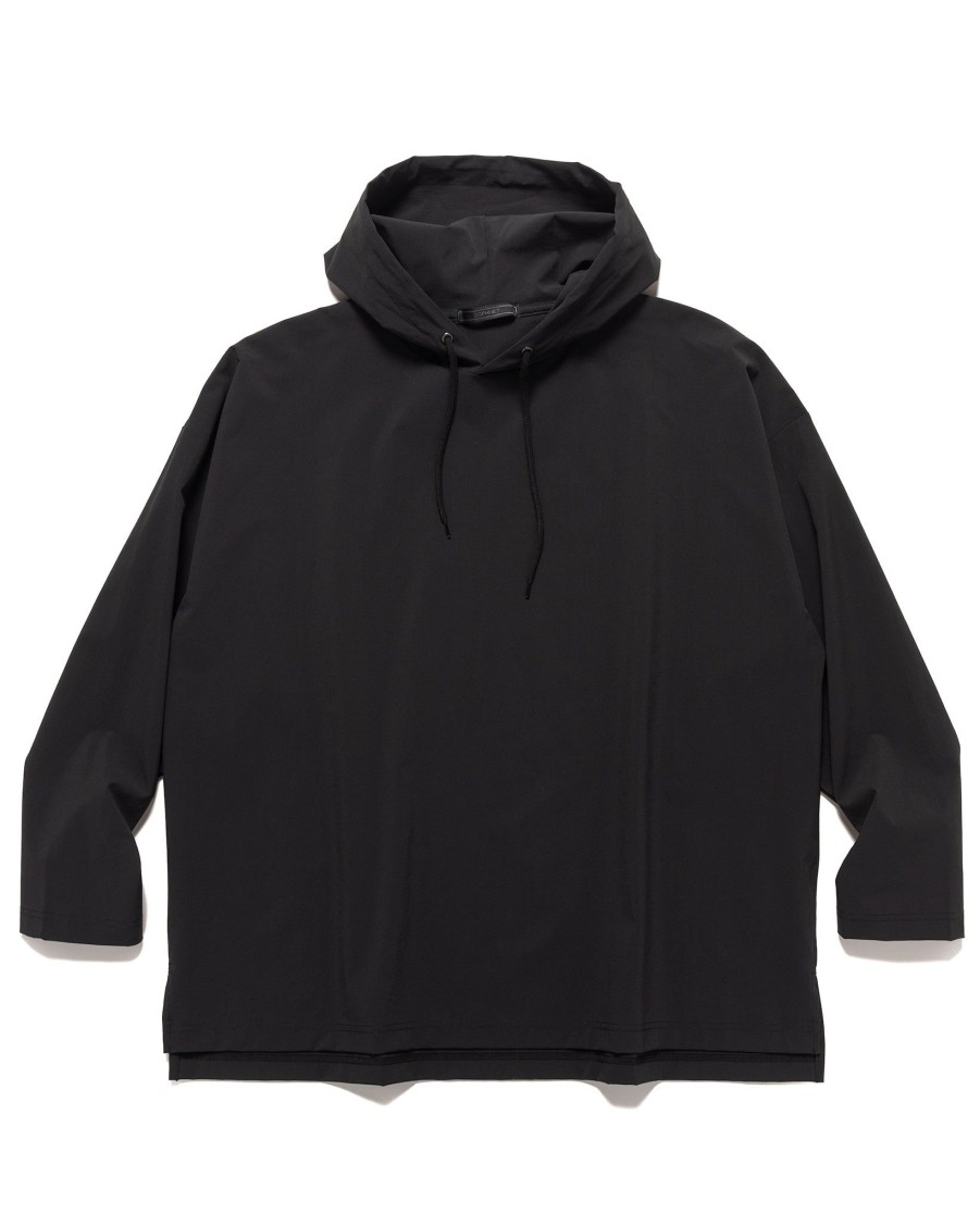 Hot 4Way Stretch Oversized Pullover Hoodie Black Sweaters