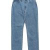 Online Washed Linen Denim Standard Pants Light Indigo Bottoms