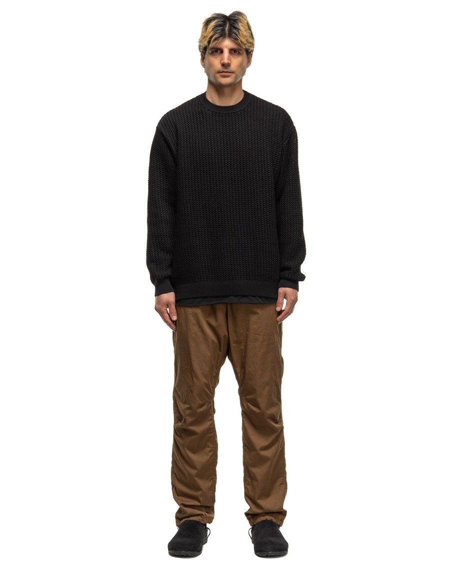 New Rancher L/S Sweater C/N Mesh Black Sweaters