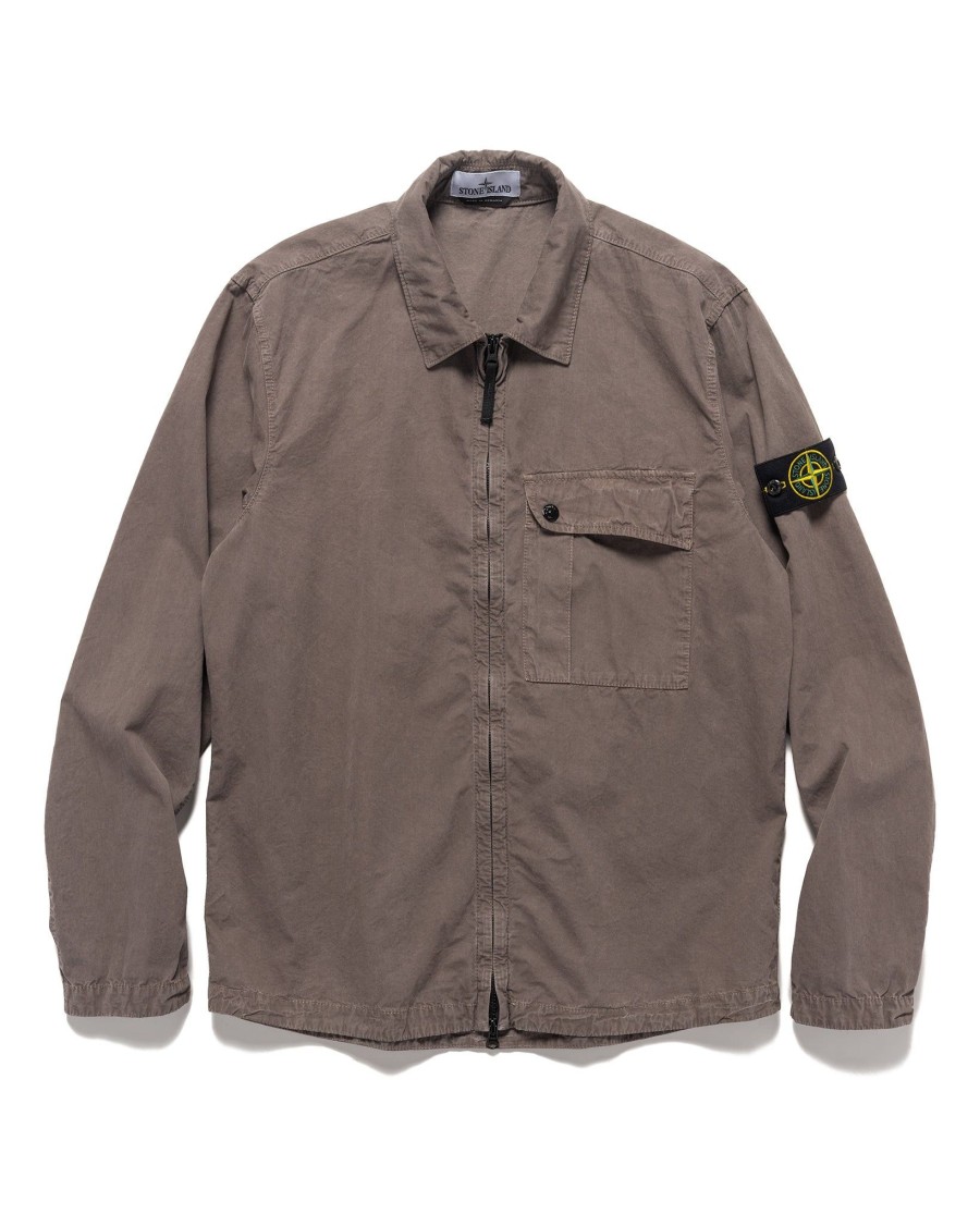 Online Old' Treatment Regular Fit Overshirt Dove Grey Outerwear