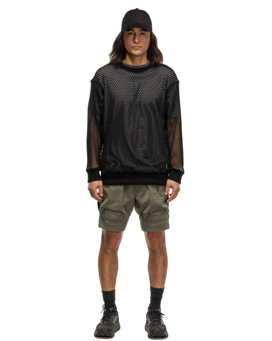 Best Lt-Cb101 Mesh Crew Neck Black Sweaters