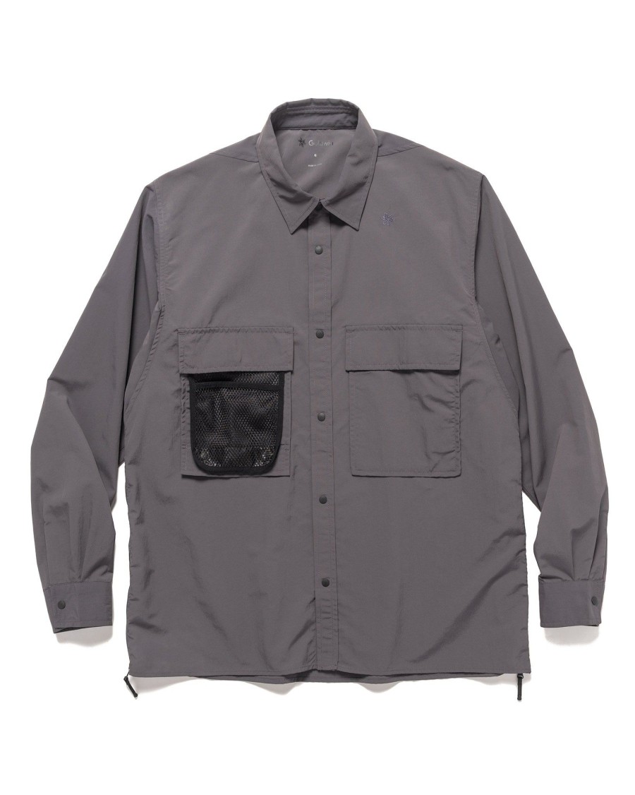 Best Field Venti Nylon Shirt Deep Charcoal Shirts