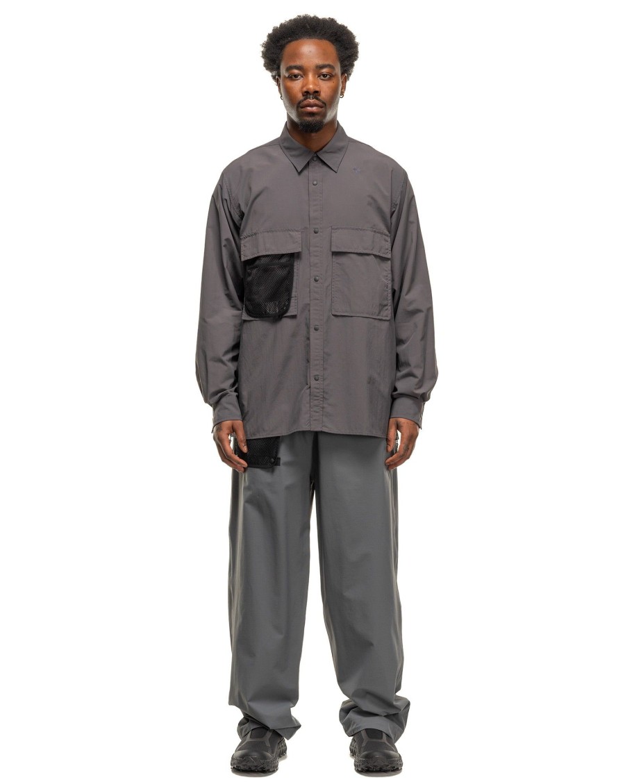 Best Field Venti Nylon Shirt Deep Charcoal Shirts