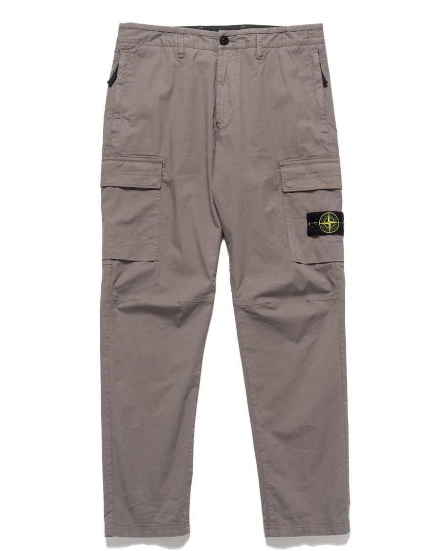 Clearance Supima® Cotton Twill Stretch-Tc Regular Fit Cargo Pants Dove Grey Bottoms